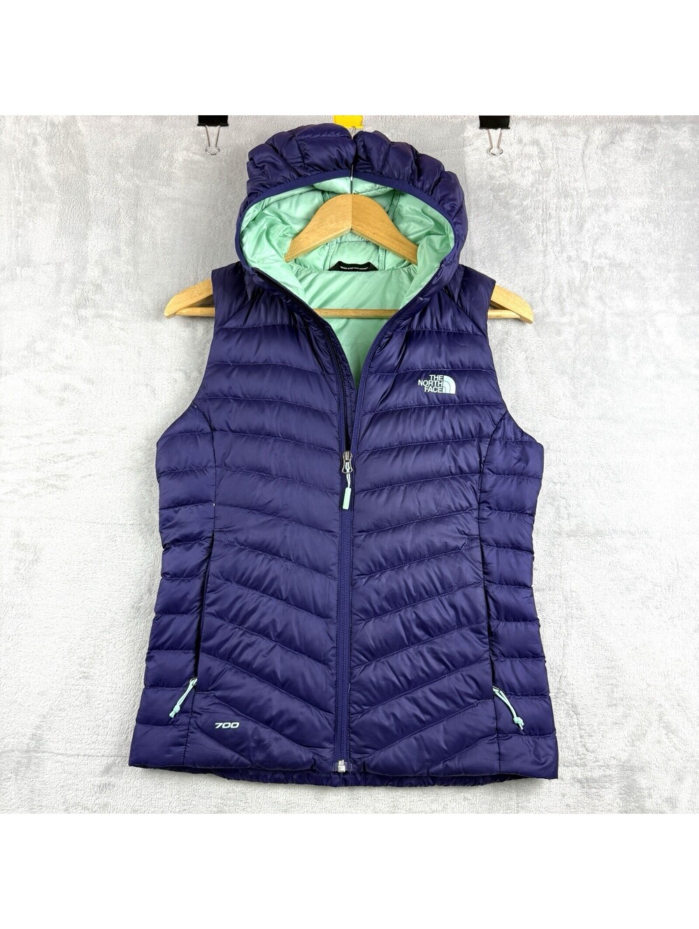 The North Face Purple 700 Fill Down Hooded Puffer Vest Goose Down Alpine WomenXS